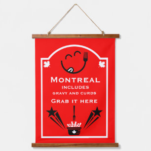 Editable Canadian Poutine Festival Hanging Tapestry