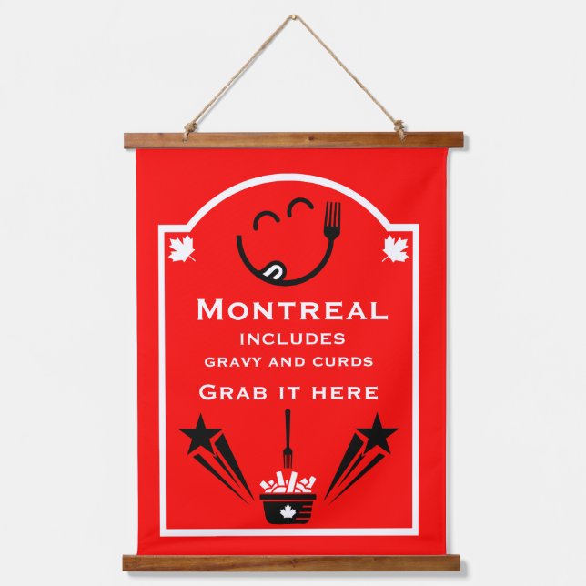 Editable Canadian Poutine Festival Hanging Tapestry (Front)