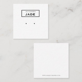 editable card for earrings