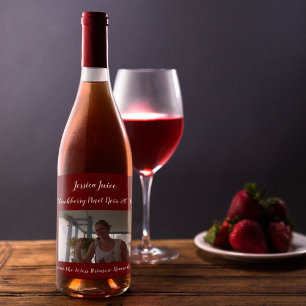 Editable Causal Cranberry    Photo   Wine Label
