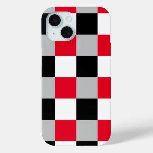 Editable chequerboard pattern iPhone 15 case