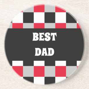 Editable chequerboard pattern coaster