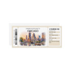 Editable Chicago Trip Boarding Pass Ticket