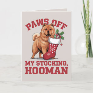 EDITABLE Chow Chow Funny Dog Christmas Card