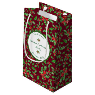 Editable Christmas Cookie Party Merry Christmas Small Gift Bag