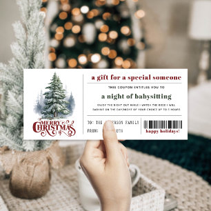 Editable Christmas Gift Coupon Certificate Card
