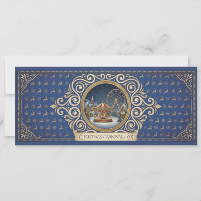 Editable Christmas Gift Experience Ticket Invitation (Front)