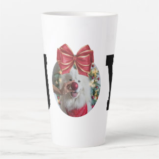 Editable Christmas JOY Ornament Photo Template Latte Mug