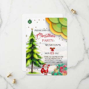 Editable Christmas Party Invitation, Printable Can Save The Date