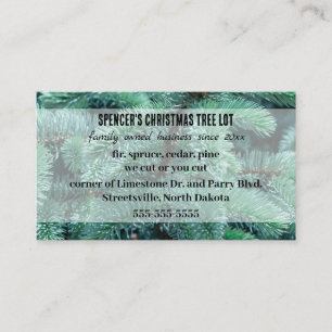 Editable Christmas Tree Lot Business Card