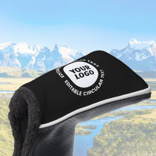 Editable Circular Text Template & Your Logo Golf Head Cover