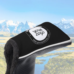 Editable Circular Text & Uploaded Logo Template  Golf Head Cover