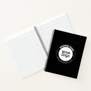 Editable Circular Text & Uploaded Logo Template Notebook
