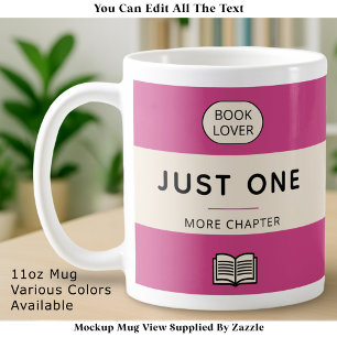 Editable Classic Retro Paperback Book Cover Pink Coffee Mug