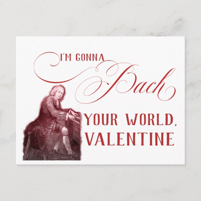EDITABLE Classical Music w/ Bach Valentine Card (Front)
