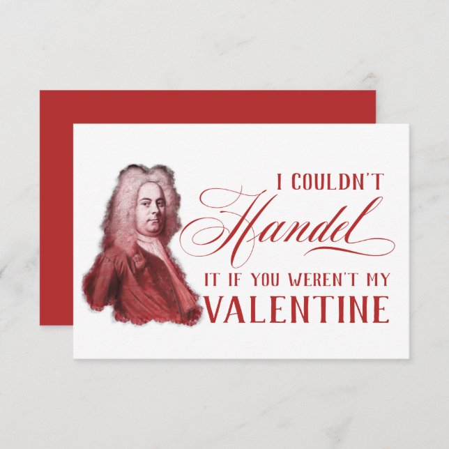 EDITABLE Classical Music w/ Handel Valentine Card (Front/Back)