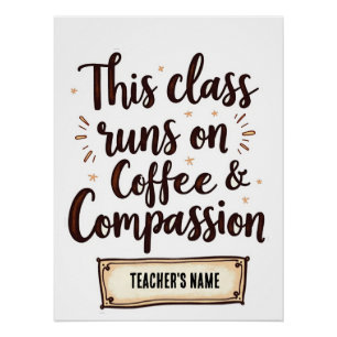 Editable Classroom Poster with Teacher’s Name