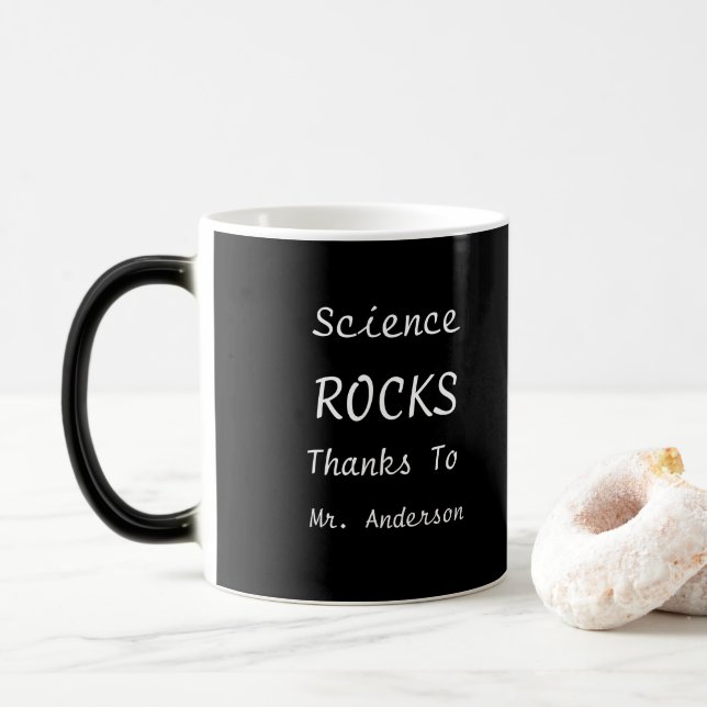 Editable Classroom Teacher Name Personalised Gift Magic Mug (With Donut)