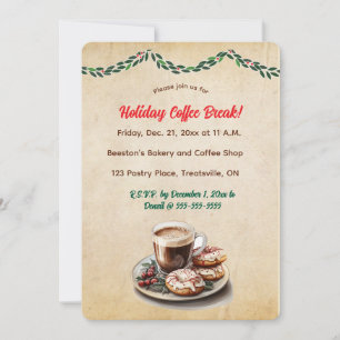 Editable Coffee and Doughnuts Invitation