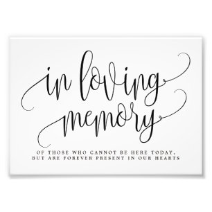 Editable COLOR and SIZE In Loving Memory Sign LCC