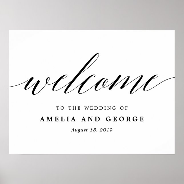 Editable COLOR and SIZE Welcome Sign MSC (Front)