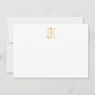 EDITABLE COLOR JM Monogram MJ Monogram Note Cards
