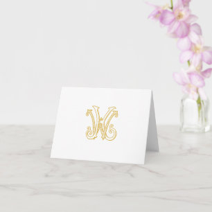 EDITABLE COLOR KW Monogram WK Monogram Folded Card