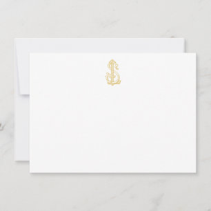 EDITABLE COLOR LS Monogram SL Monogram Notecards