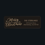EDITABLE COLOR Merry Christmas Address Labels<br><div class="desc">Add a finishing touch to your holiday mails with our chic and modern holiday address labels. Matching holiday cards,  holiday gift labels,  and more are available at berryberrysweet.com</div>