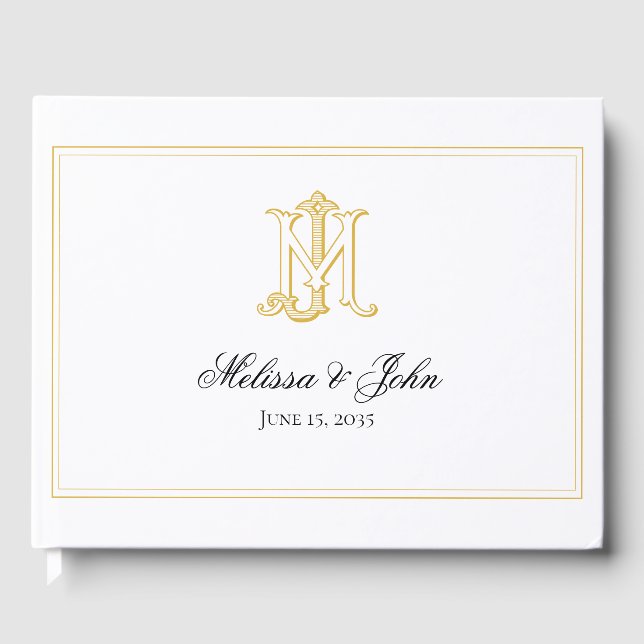 EDITABLE COLOR MJ Monogram JM Monogram Book (Front)