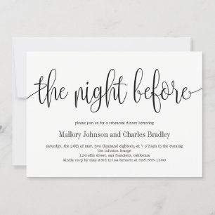 EDITABLE COLOR Rehearsal Dinner Invitation LCC