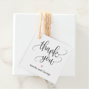 EDITABLE COLOR Thank You Tag Lovely Calligraphy