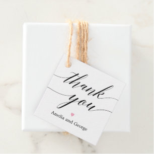 EDITABLE COLOR Thank You Tag Modern Script
