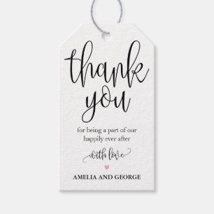 Editable Color Thank You Tags Lovely Calligraphy