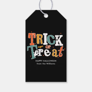 Editable Color Trick Or Treat Halloween Gift Tags
