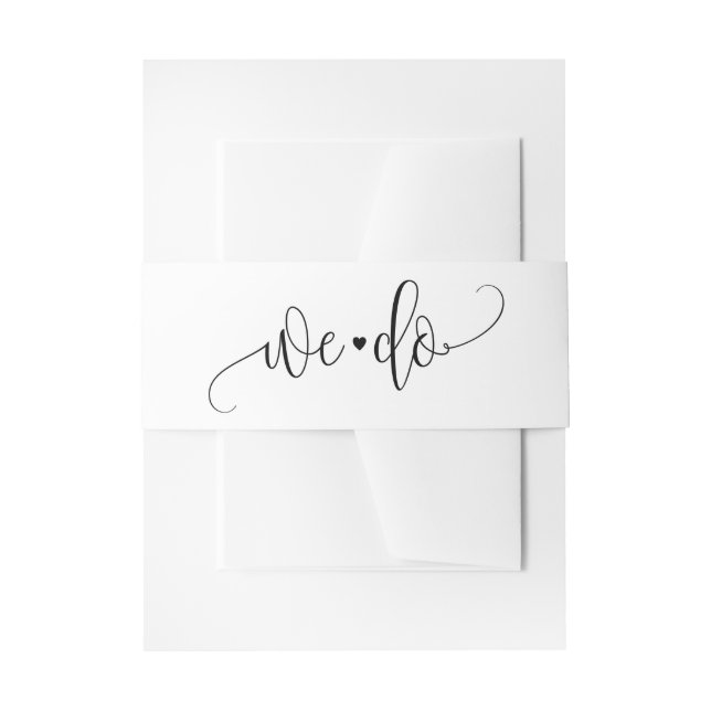 EDITABLE COLOR Wedding Invitation Belly Band #LCC (Front Example)