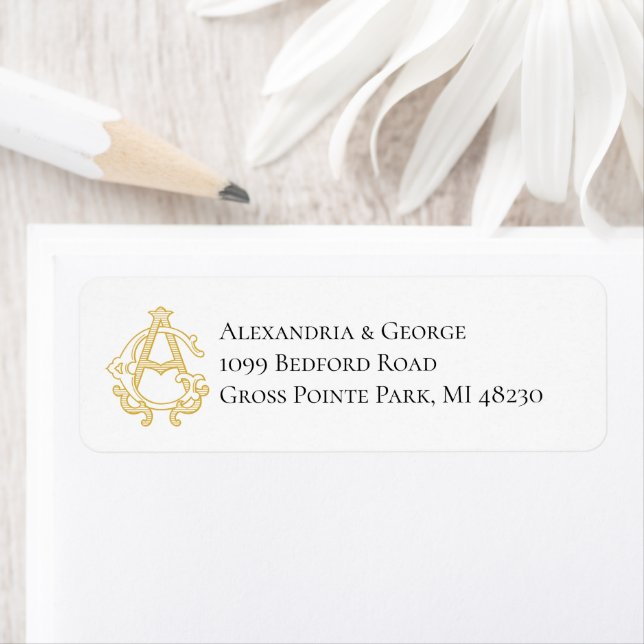 EDITABLE COLORS AG Monogram GA Monogram Label (Insitu)