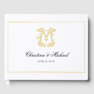 EDITABLE COLORS CM Monogram MC Monogram Guest Book