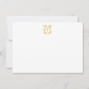 EDITABLE COLORS CM Monogram MC Monogram Notecards