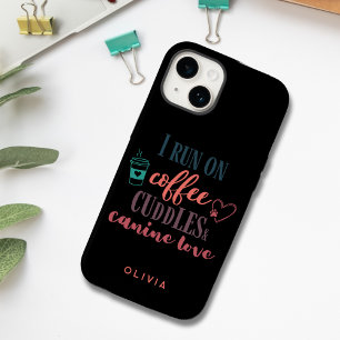 EDITABLE COLORS Coffee, cuddles and Canine Love Case-Mate iPhone 14 Case