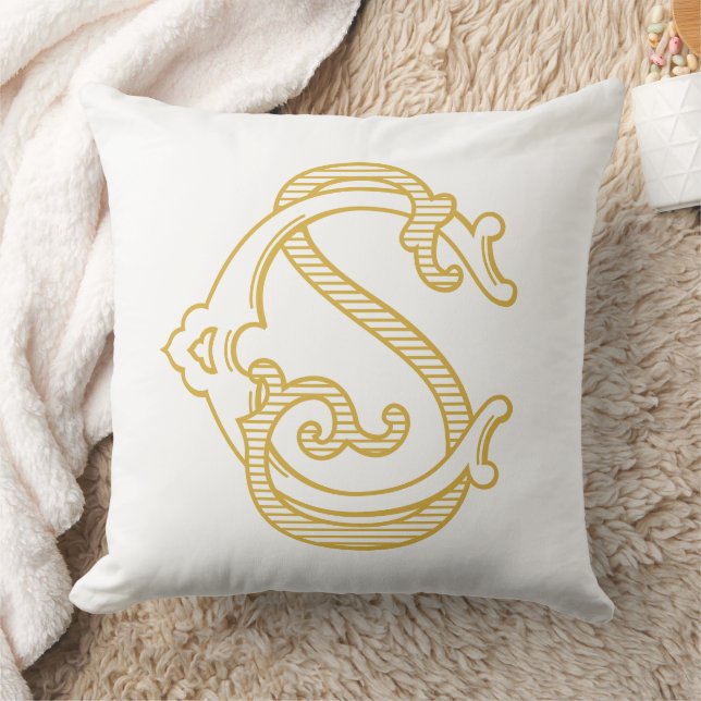 EDITABLE COLORS CS Monogram or SC Monogram Pillow (Blanket)