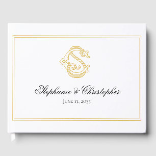 EDITABLE COLORS CS Monogram SC Monogram Guest Book