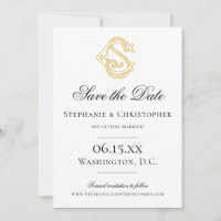 EDITABLE COLORS CS Monogram SC Monogram Invitation
