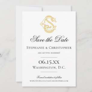 EDITABLE COLORS CS Monogram SC Monogram Invitation