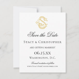 EDITABLE COLORS CS Monogram SC Monogram Invitation