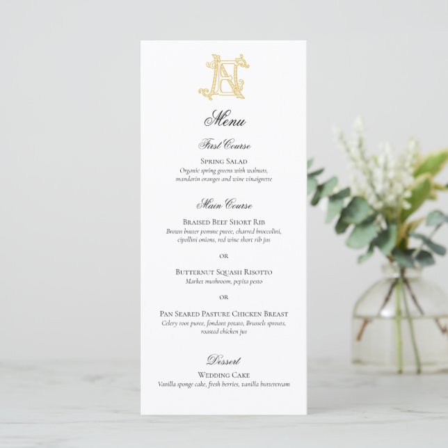 EDITABLE COLORS EN Monogram NE Monogram Menu (Standing Front)