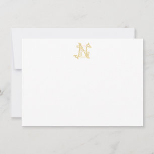 EDITABLE COLORS EN Monogram NE Monogram Notecard