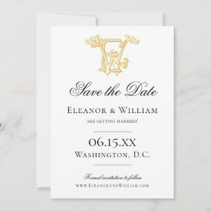 EDITABLE COLORS EW Monogram WE Monogram Invitation