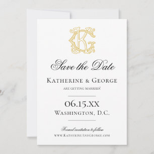 EDITABLE COLORS GK Monogram KG Monogram Invitation