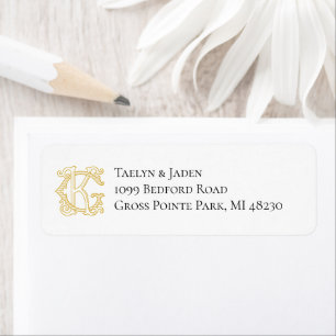 EDITABLE COLORS GK Monogram KG Monogram Label